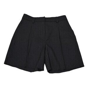 All:Row Pinstripe Cutoff Shorts in Black